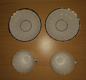 Elegantne tass alustassiga, Verbilki, 1950-1960-d (3 foto / 4)