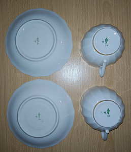 Elegantne tass alustassiga, Verbilki, 1950-1960-d (4 foto / 4)