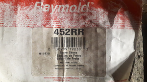 Тормозные колодки Chevy van Raymold 452RR (2 фото из 2)