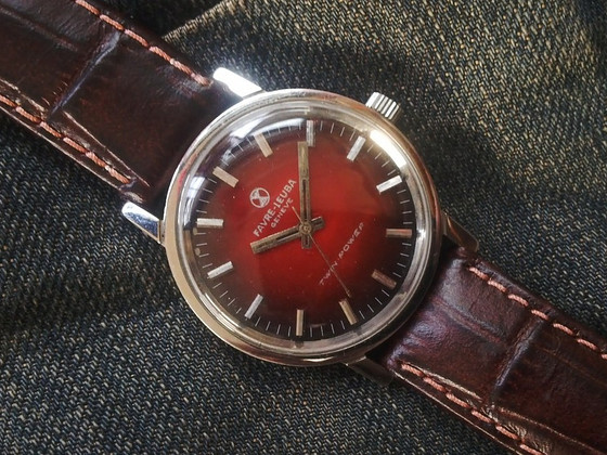 Favre Leuba Twin Power Red Dial