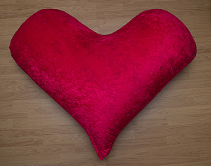 Suur südamekujuline padi / Red heart-kujuline padi (1 foto / 2)