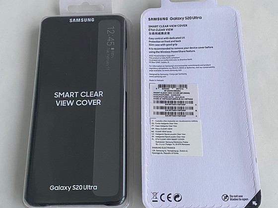Samsung Galaxy S20 Ultra Smart Clear View Cover , Black
