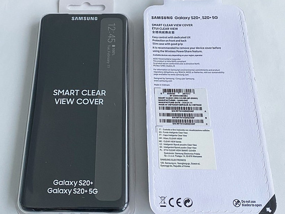 Samsung S20+ Smart Clear/Led View Cover , Black/Gray/White