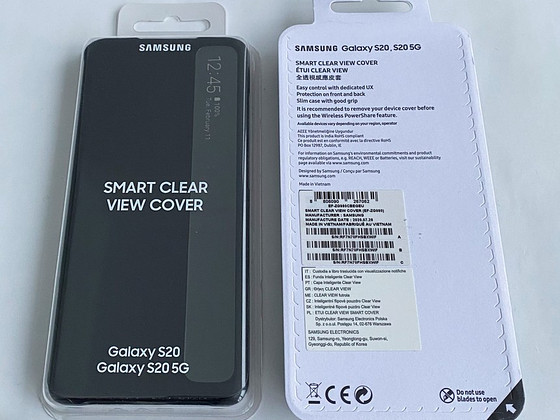 Samsung S20 Smart Clear/Led View Cover , Black/Gray