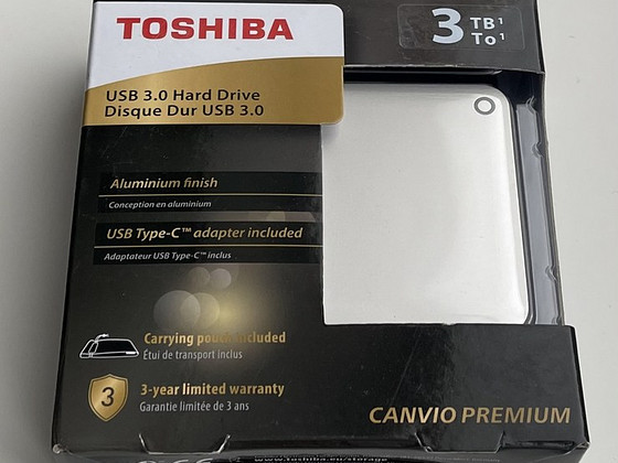 Toshiba Canvio Premium 3TB USB 3.0 , Silver