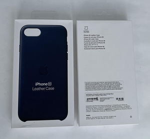 iPhone SE (2020) Leather Case Black/Midnight Blue (1 foto / 2)