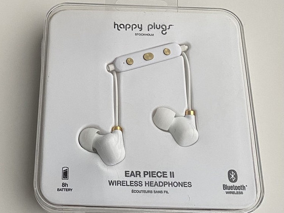 Happy Plugs Ear Piece II Wireless, White