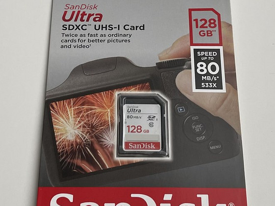 SanDisk Ultra SDXC Card 128GB Class 10 UHS-I, 80MB/s