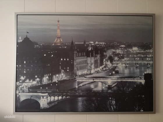 Парижский принт на холсте, в раме 100x140 см
