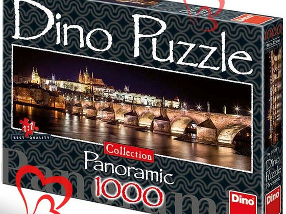 DINO PUZZLE PANORAMIC Karli sild Pragas,1000 tk, uus