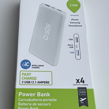 SBS Ultra-slim and fast-charging 10000mAh power bank
