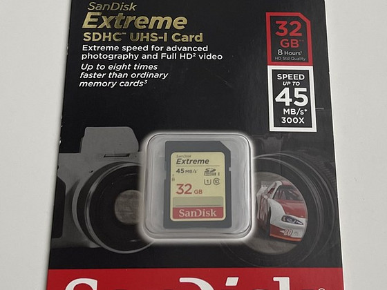 SanDisk Extreme SDHC 32GB 45MB/s Class 10 UHS-I U3