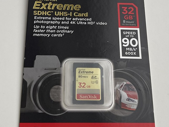 SanDisk SDXC Extreme SDXC 32GB/64GB 90MB/s Class 10