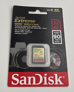 SanDisk SDXC Extreme SDXC 32GB/64GB 90MB/s Class 10 (1 foto / 4)