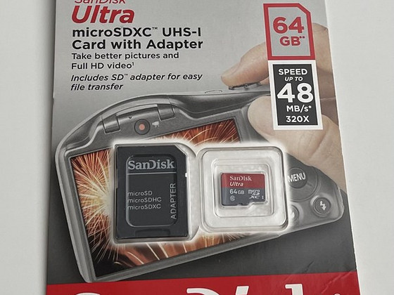 SanDisk Ultra microSDHC 64GB 48MB/s Class10 + adapter