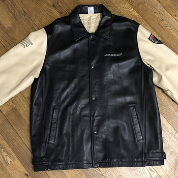 Винтажная кожаная куртка air Jordan XXL (как новая)