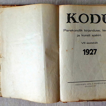 KODU. Perekondlik ajakiri 1927a.