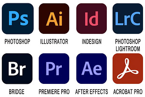 Adobe Photoshop Illustrator InDesign Premiere Acrobat Pro (1 фото из 1)
