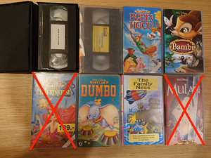 VHS multifilmid/cartoons (inglise keeles/English) (1 foto / 1)