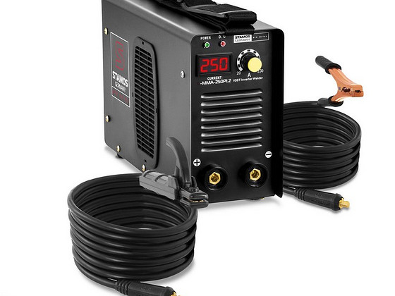 Metināšanas mašīna 250a Kavel 8 metrus kalni. Sākt, invertors