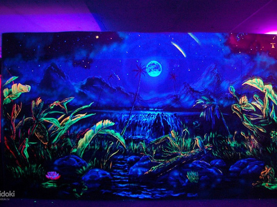 Fluorescējoša UV krāsa Noxton dekorēšanai