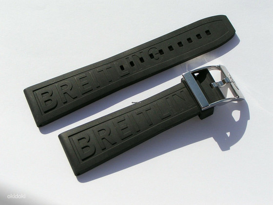 Originaal "Breitling" 24mm X 20mm Black Rubber Strap