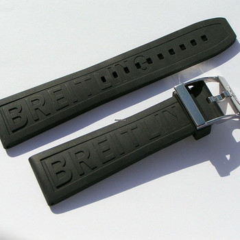 Originaal "Breitling" 24mm X 20mm Black Rubber Strap