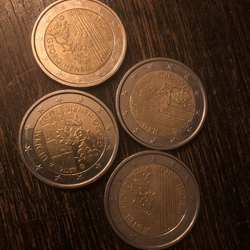 2-euro Soome Juubelimünt 4tk GEORG HENRIK WRIGHT 2016