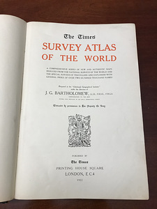 The Times Atlas & Gazetteer Of The World, 1922 год (5 фото из 6)