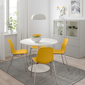 НОВЫЙ стол IKEA DOCKSTA + НОВЫЕ стулья IKEA TOBIAS (9 фото из 10)