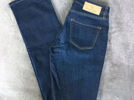 Originaal Massimo Dutti sirged tumesinised teksad