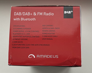 Amadeus DAB/DAB+ & FM Radio with Bluetooth , White (2 foto / 3)