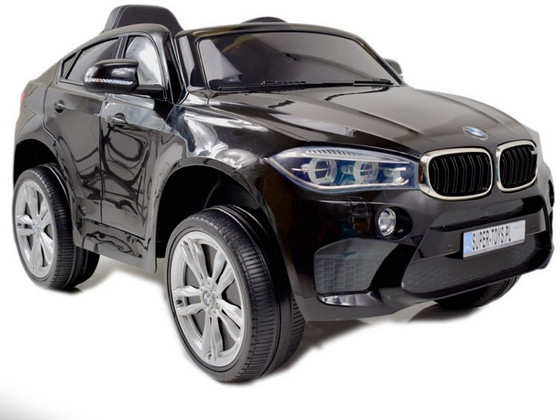 Детский черный электромобиль BMW X6M с пультом