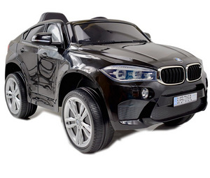 Детский черный электромобиль BMW X6M с пультом (1 фото из 4)