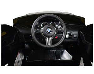 Детский черный электромобиль BMW X6M с пультом (2 фото из 4)