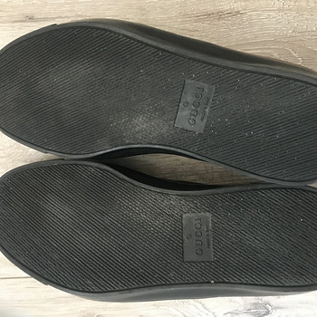 GUCCI slip on GG guccissima monogram black leather