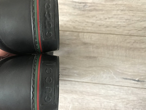 Слип gUCCI - черная кожа с монограммой GG guccissima (3 фото из 6)