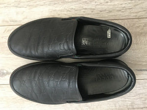 Слип gUCCI - черная кожа с монограммой GG guccissima (4 фото из 6)