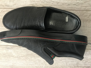 Слип gUCCI - черная кожа с монограммой GG guccissima (5 фото из 6)
