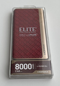 Momax iPower Elite+ External Battery 8000mAh Embossed Red (1 foto / 2)