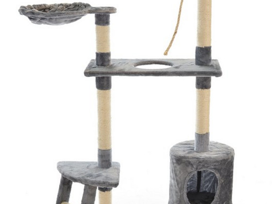 Кошачий домик когтеточка CAT215 серый