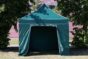 Pop Up mobiilne kokkupandav telk katusega 2.92x2.92 m (1 foto / 10)