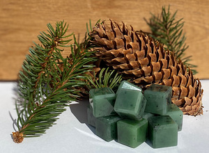 NEFRIIT NAT. (ehk.JADE) jookide jahutamiseks 20x20mm- 1 tk. (2 foto / 4)