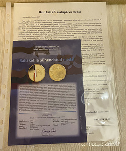 Kollekt. kullat.(24 karaad) medalitest ajaloost (12) sertif. (5 фото из 10)