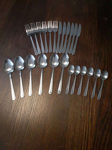 Lauatarvete komplekt 6-le, roostevaba, 24 eset UUS, (1 foto / 1)
