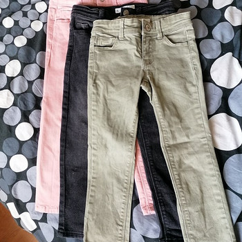 KIABI tüdrukute komplekt 3 slim fit teksast. 4a - 104cm