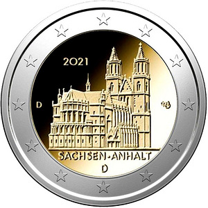 2 евро Германия 2021 UNC (1 фото из 1)