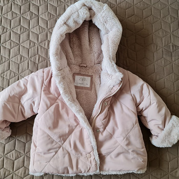 Тёплая куртка ZARA 6-9 месяцев, 74 см