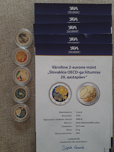 Värvilised 2 eurosed mündid. (3 foto / 5)