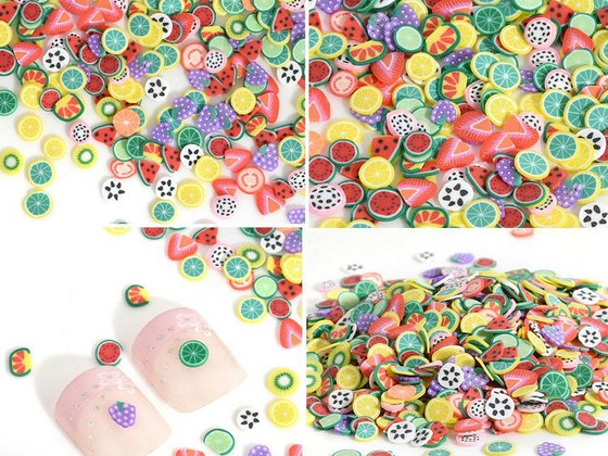 Наклейка 1000 Nail Art 3D fimo - фрукты